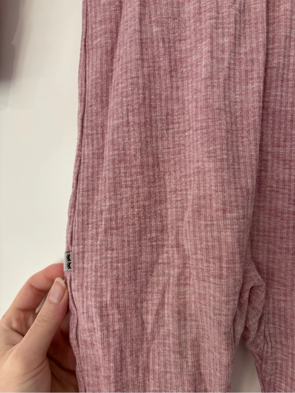 Little sleepies Pink Ribbed Bamboo Zippy One Piece Pajama 12/18